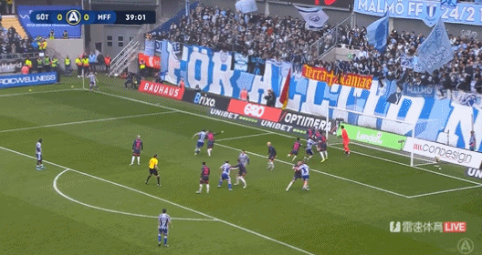 开云APP-⚽瑞典超半场：贾格纳主罚任意球打高，哥德堡暂0-0马尔默